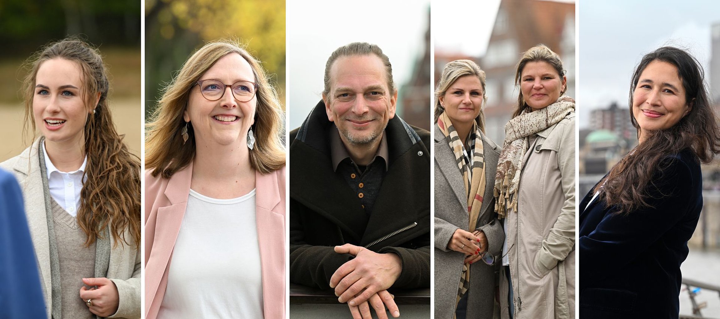 Die Portr&auml;ts von Mitarbeitenden nebeneinander