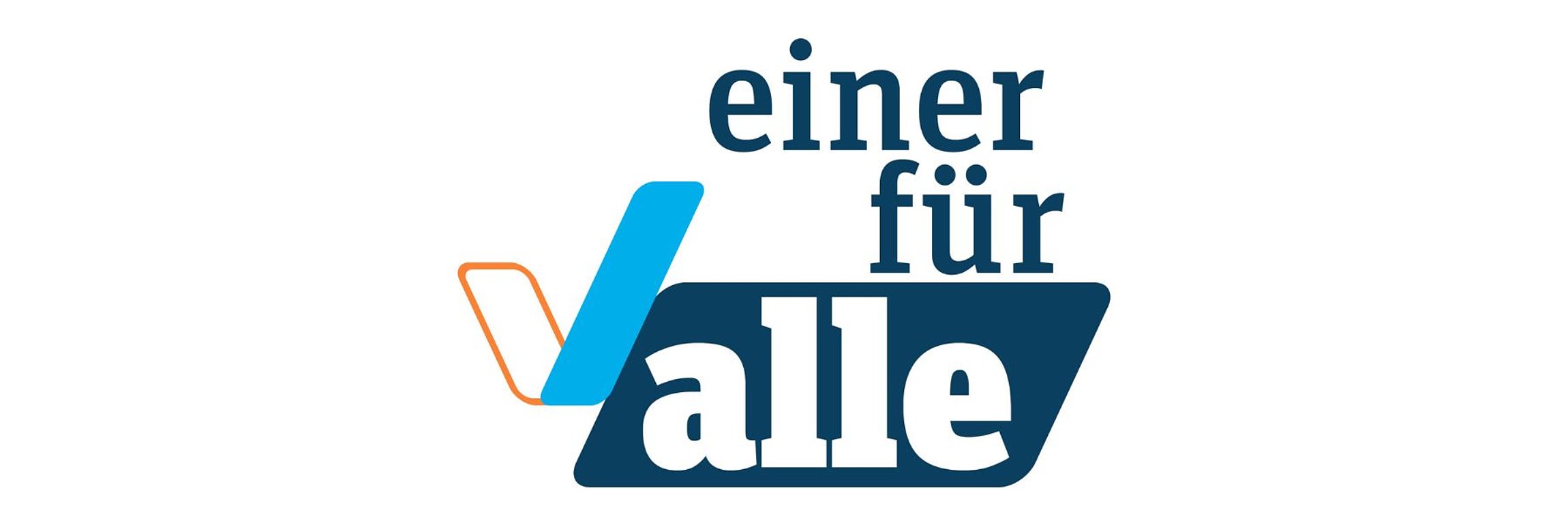 Bildmarke mit dem Titel des Jahresberichts 2025 "Einer f&uuml;r alle"